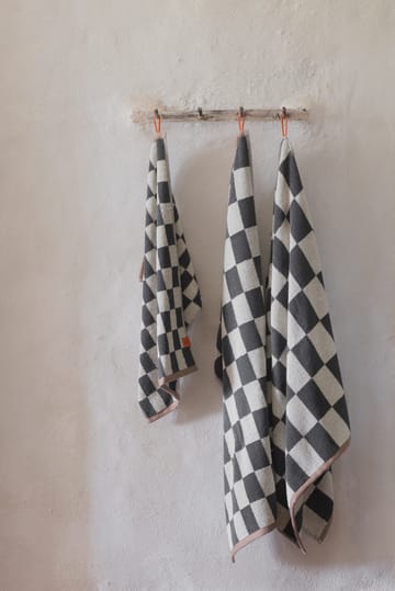 Retro gastendoek 40x55 cm 2-pack - Dark grey - Mette Ditmer