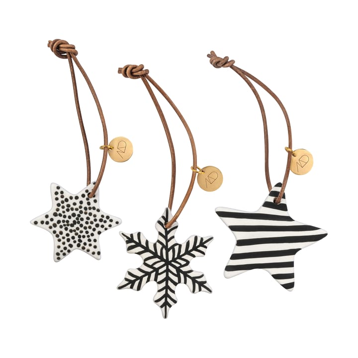 Star kerstboomhanger 3-delig - Black - Mette Ditmer