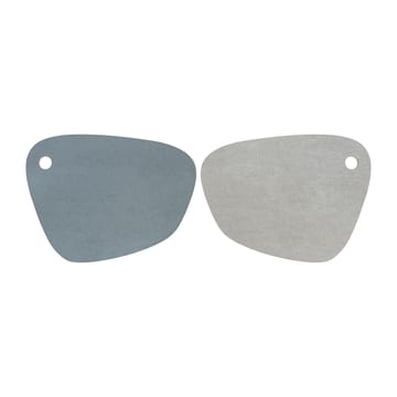 Twin placemat omkeerbaar - Slate blue-light grey - Mette Ditmer