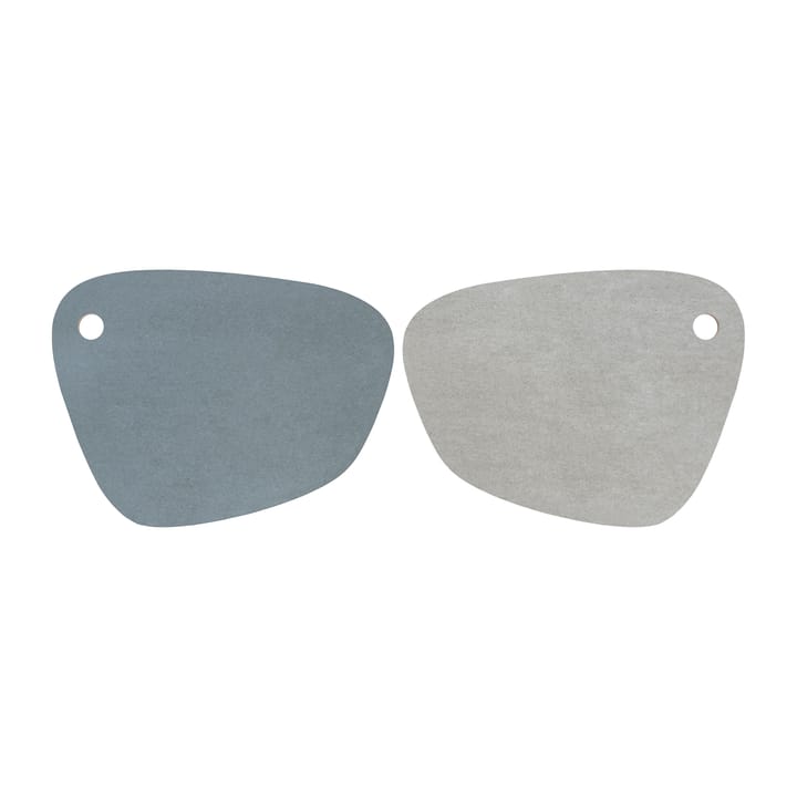 Twin placemat omkeerbaar, Slate blue-light grey Mette Ditmer