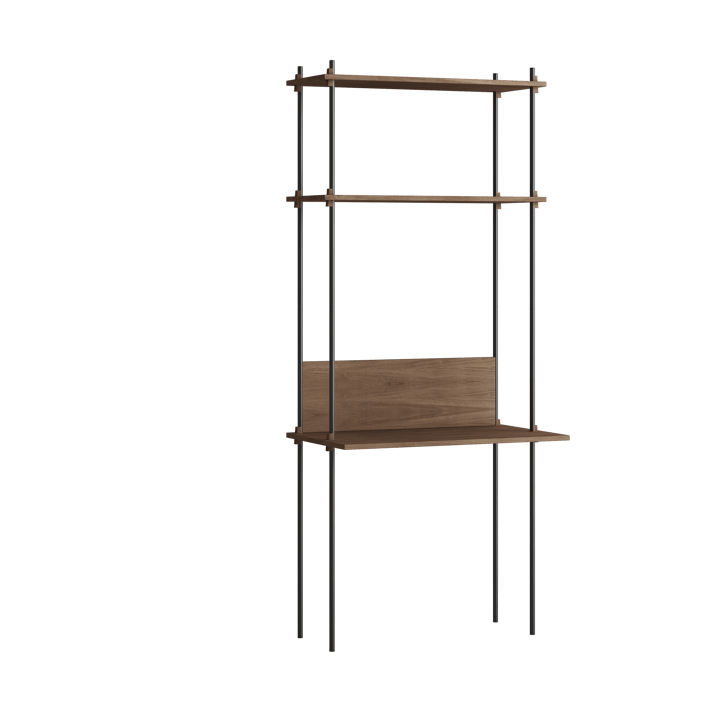 Moebe shelving system s.200.1.D - Gerookt eikenhout-zwart - MOEBE