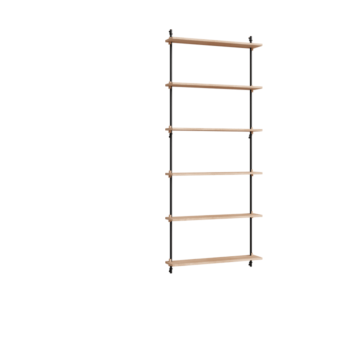 Moebe wall shelving ws.200.1 - Eikenhout-zwart - MOEBE