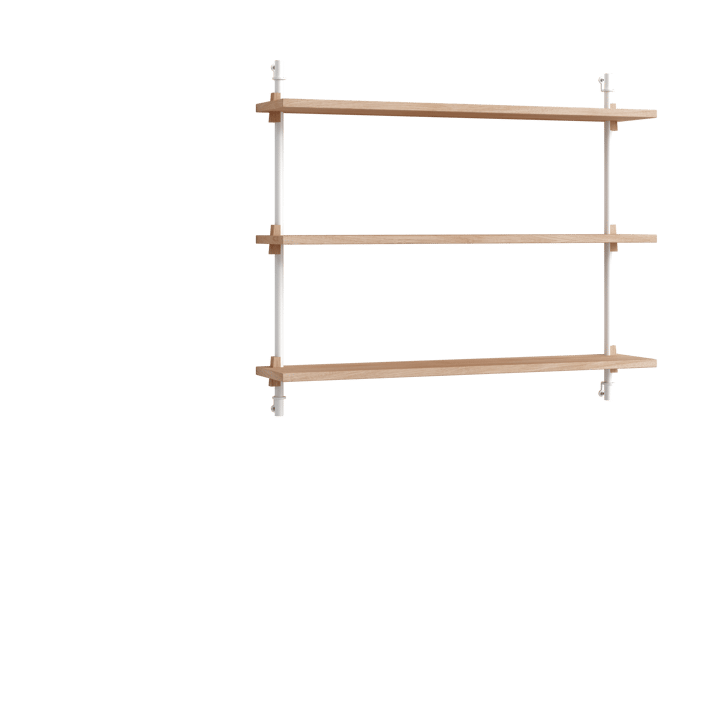 Moebe wall shelving ws.65.1, Eikenhout-wit MOEBE