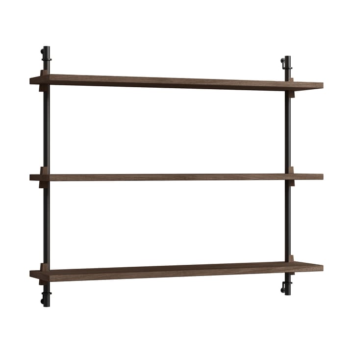 Moebe wall shelving ws.65.1, Gerookt eikenhout-zwart MOEBE