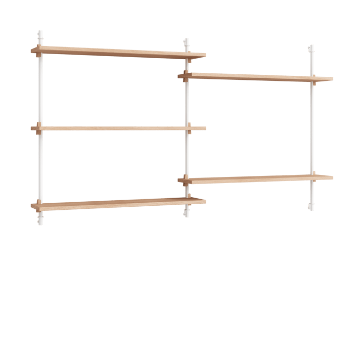 Moebe wall shelving ws.85.2.B - Eikenhout-wit - MOEBE