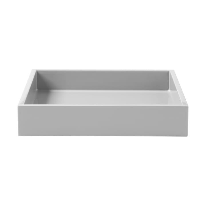 Lux gelakt decoratief dienblad 19x19x3,5 cm - Cool grey - Mojoo