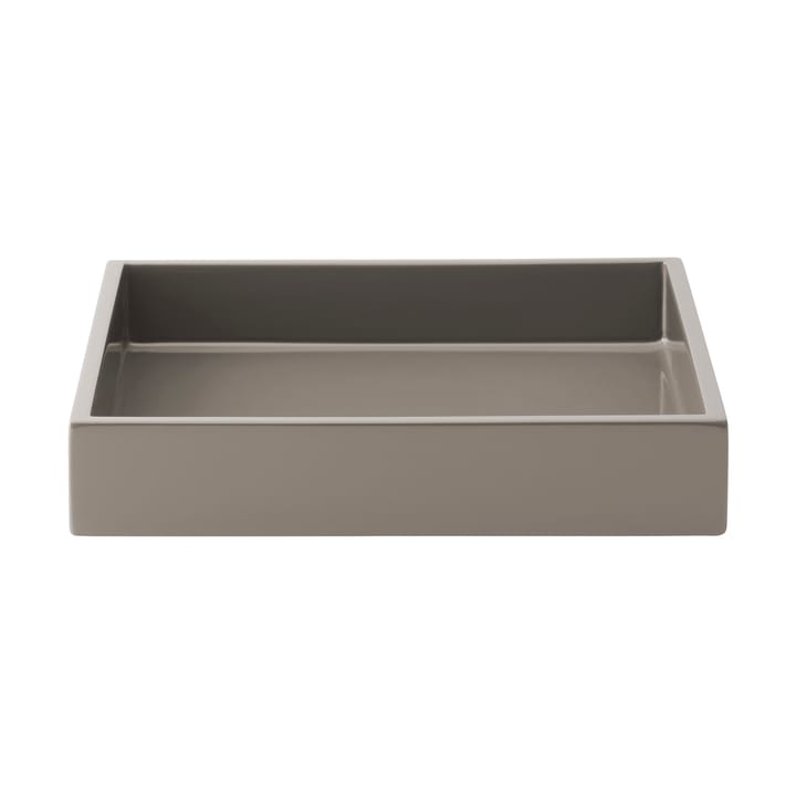 Lux gelakt decoratief dienblad 19x19x3,5 cm - Dark grey - Mojoo