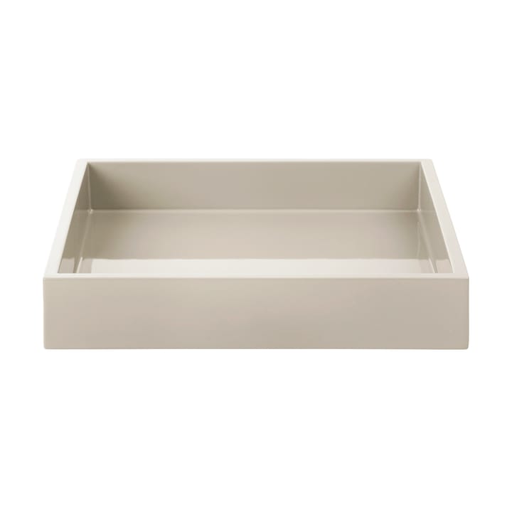 Lux gelakt decoratief dienblad 19x19x3,5 cm - Latte - Mojoo