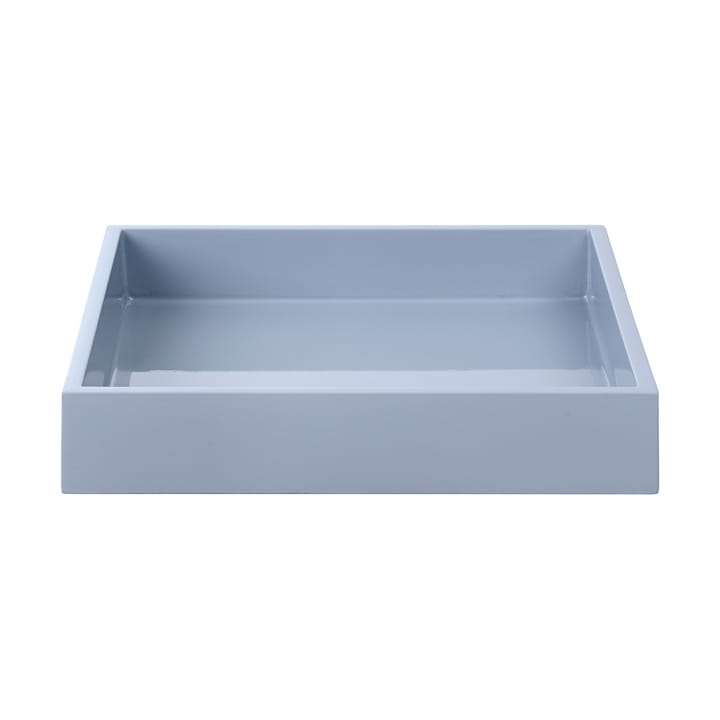 Lux gelakt decoratief dienblad 19x19x3,5 cm - Powder blue - Mojoo