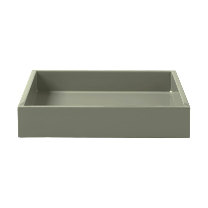 Lux gelakt decoratief dienblad 19x19x3,5 cm - Sage - Mojoo