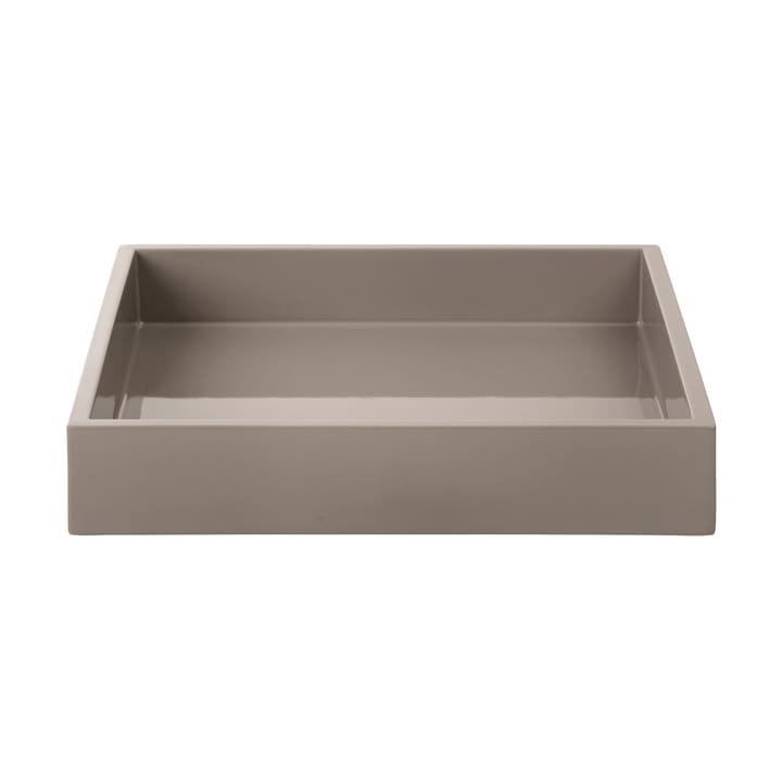 Lux gelakt decoratief dienblad 19x19x3,5 cm - Warm grey - Mojoo