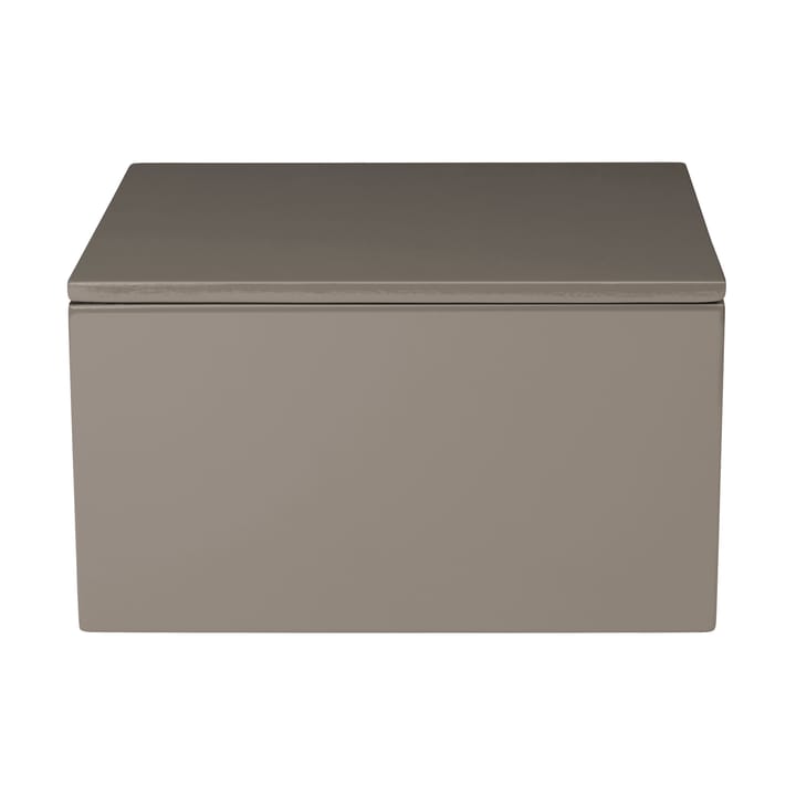 Lux gelakte opbergdoos 19x19x10,5 cm - Dark grey - Mojoo