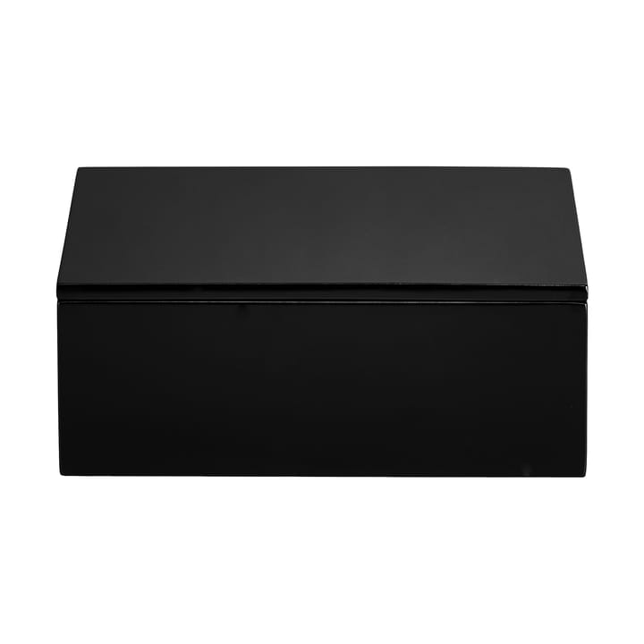 Lux gelakte opbergdoos 19x19x7 cm - Black - Mojoo