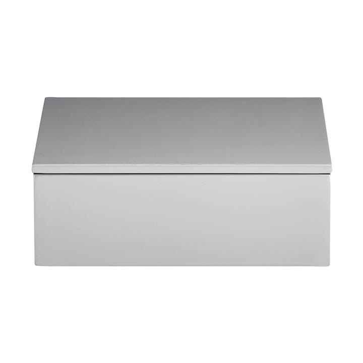 Lux gelakte opbergdoos 19x19x7 cm - Cool grey - Mojoo