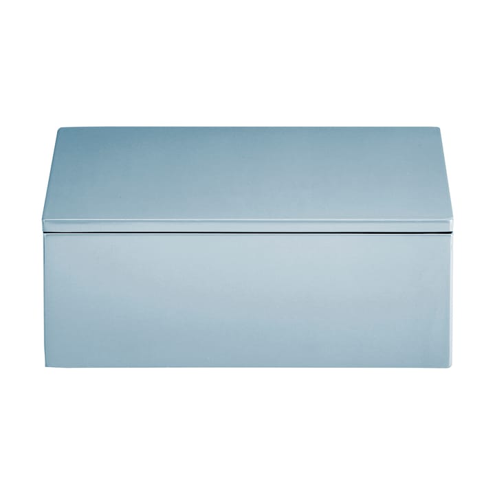 Lux gelakte opbergdoos 19x19x7 cm - Powder blue - Mojoo