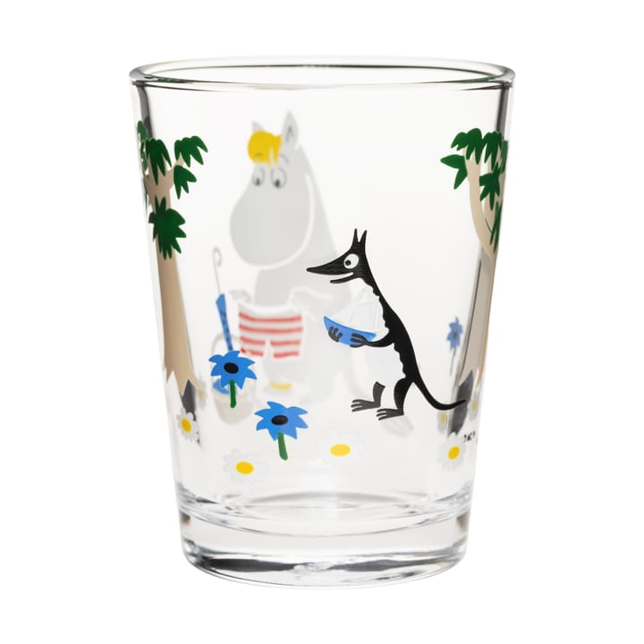 Moomin glas 22 cl., We gaan op vakantie Moomin Arabia