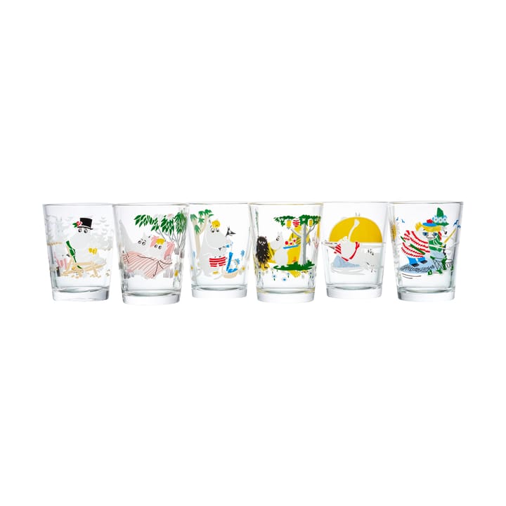 Moomin glas 22 cl., We gaan op vakantie Moomin Arabia