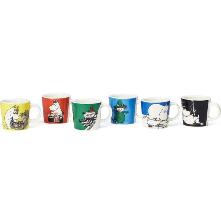 Mumin kleine mokken 6-pack Första classic - Multi - Moomin Arabia