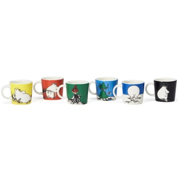 Mumin kleine mokken 6-pack Första classic - Multi - Moomin Arabia