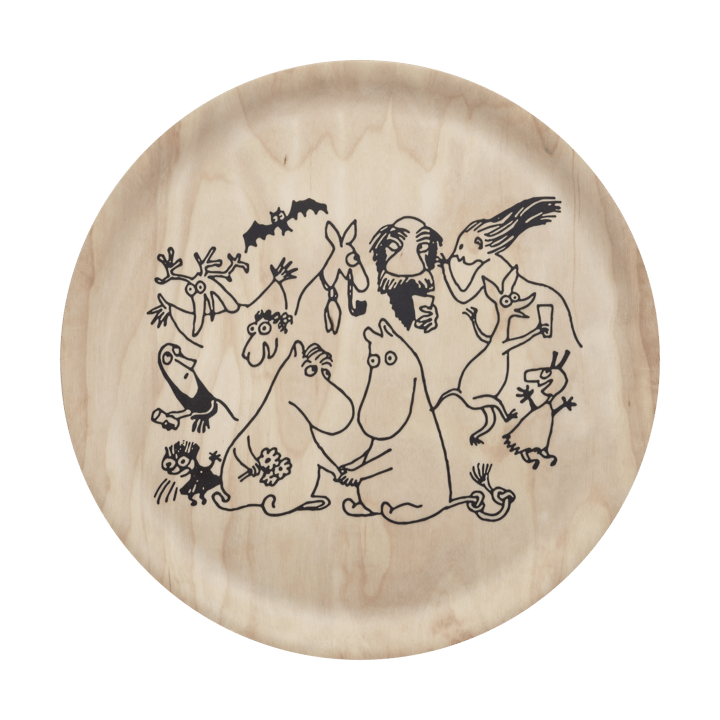 Moomin 80 dienblad Ø35 cm - Berkenhout - Muurla