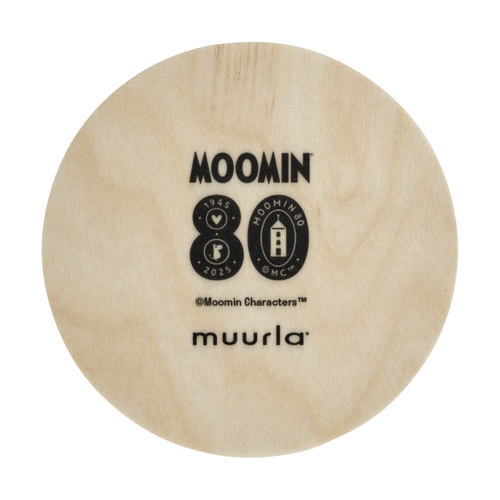 Moomin 80 glazen onderzetters Ø11 cm 4-pack, Multi Muurla