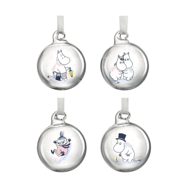 Moomin kerstbal Ø5 cm 4-pack - Let it snow - Muurla