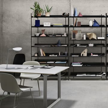 70/70 eettafel 170x85 cm - Black linoleum-Plywood-Black - Muuto