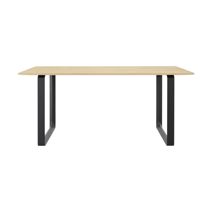 70/70 eettafel 170x85 cm - Solid smoked oak-Black - Muuto