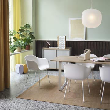 70/70 eettafel 225x90 cm - Solid oak-White - Muuto