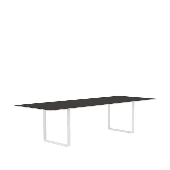 70/70 eettafel 295x108 cm - Black linoleum-Plywood-White - Muuto