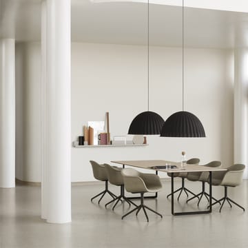 70/70 eettafel 295x108 cm - Solid smoked oak-Grey - Muuto