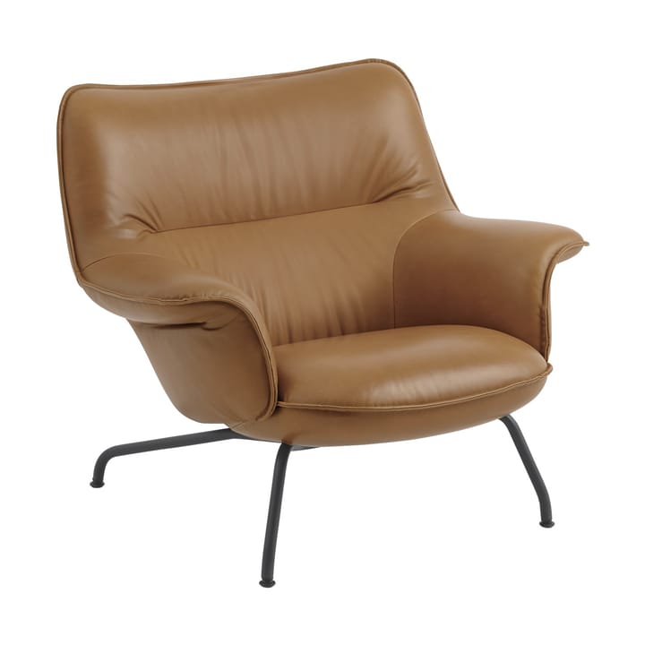 Doze fauteuil laag - Refine leather cognac-black - Muuto