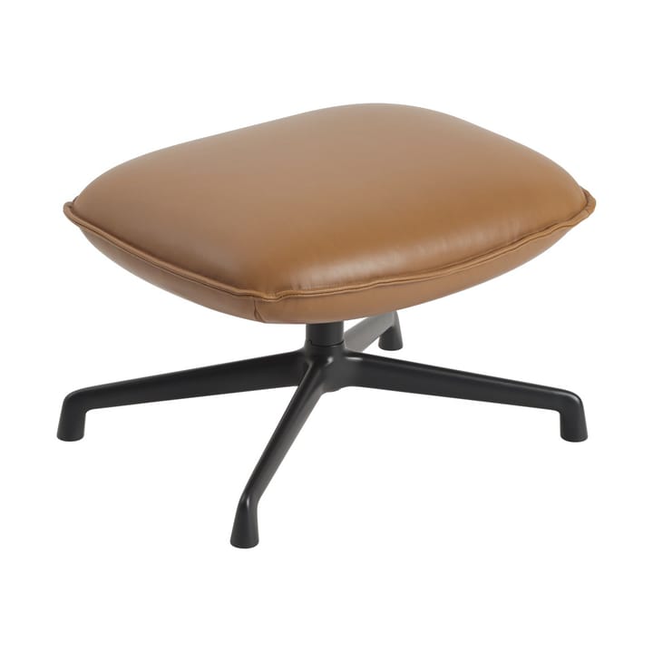 Doze voetenbankje swivel base - Refine leather cognac-black - Muuto