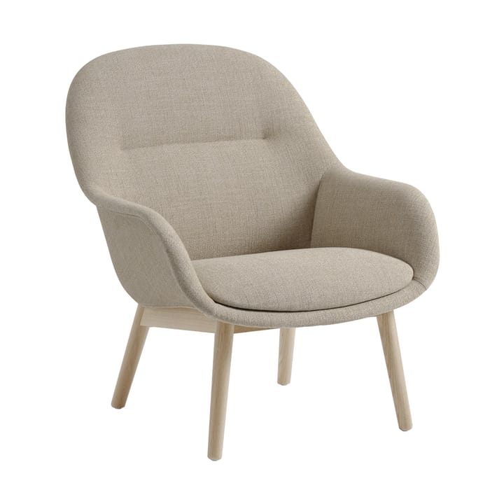 Fiber Lounge fauteuil met eikenhouten poten - Ecriture 240-grey - Muuto