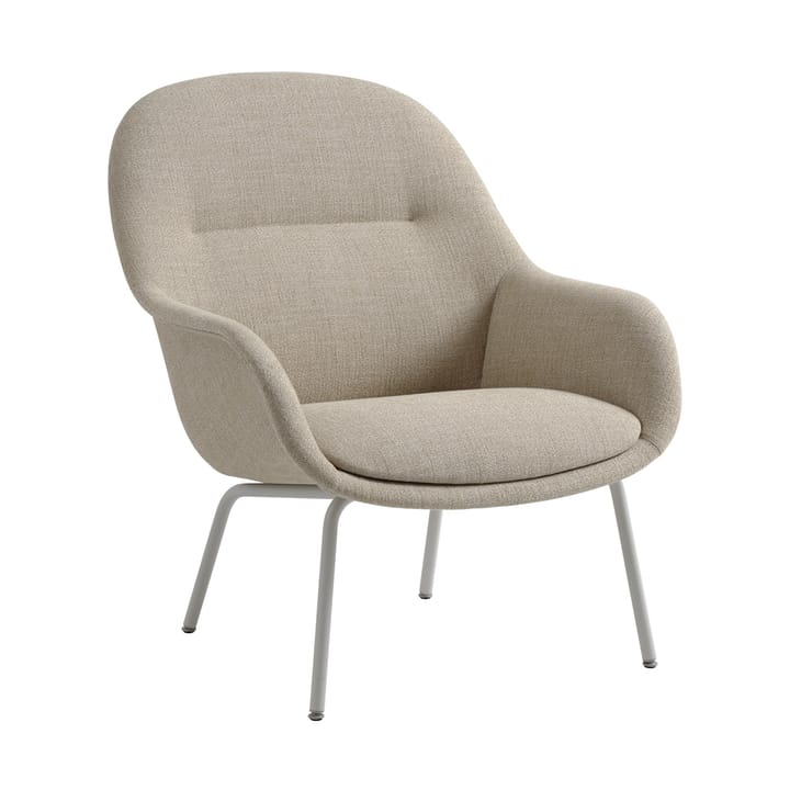 Fiber Lounge fauteuil met stalen poten - Ecriture 240-grey - Muuto