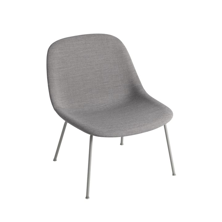 Fiber Lounge stoel met stalen poten - Remix 133-Grey - Muuto