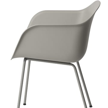 Fiber Stoel met armleuningen tube base - Remix 452-Grey - Muuto