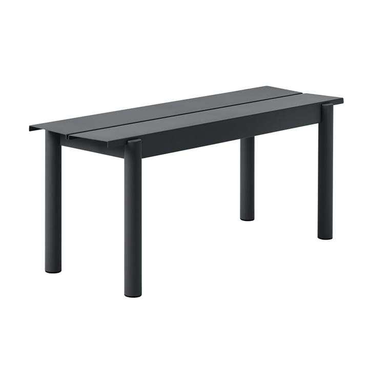 Linear steel bench bank 110x34 cm - Black - Muuto