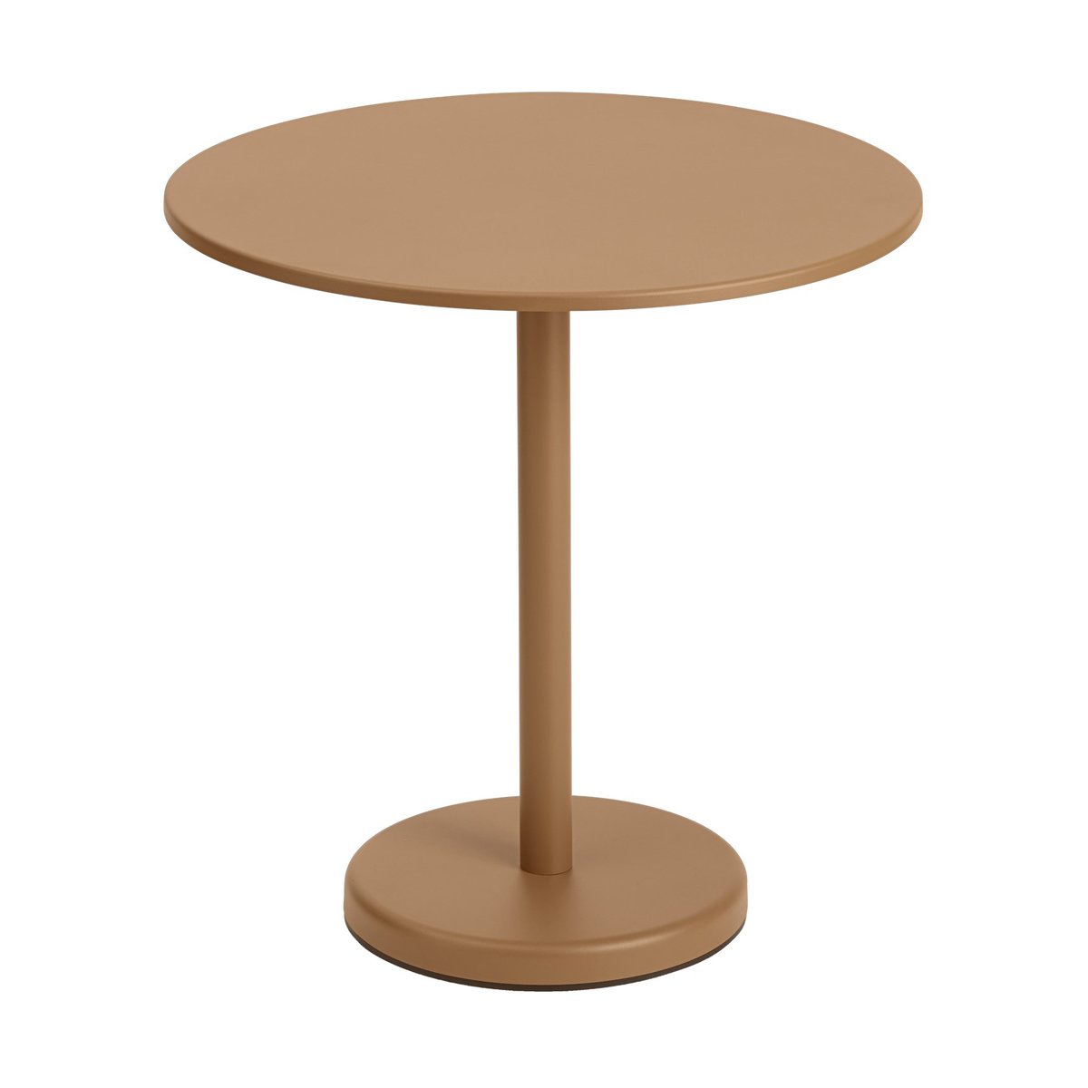 Muuto Linear steel café table V2 tafel Ø70 cm Burnt orange