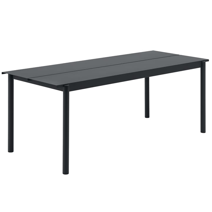 Linear steel table stalen tafel 200 cm - Black - Muuto