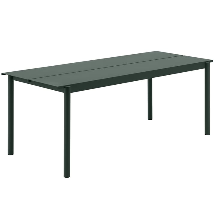 Linear steel table stalen tafel 200 cm - Dark green - Muuto