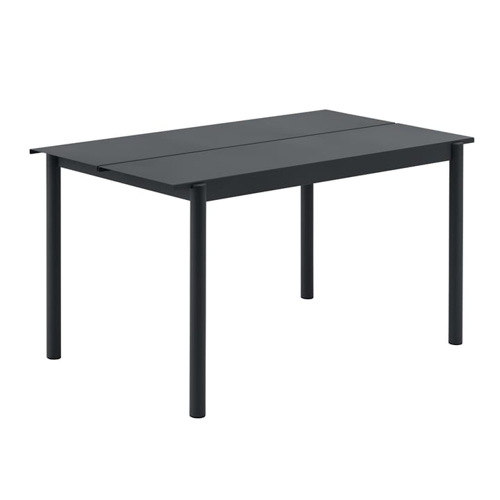 Linear steel table tafel 140x75 cm - Black - Muuto