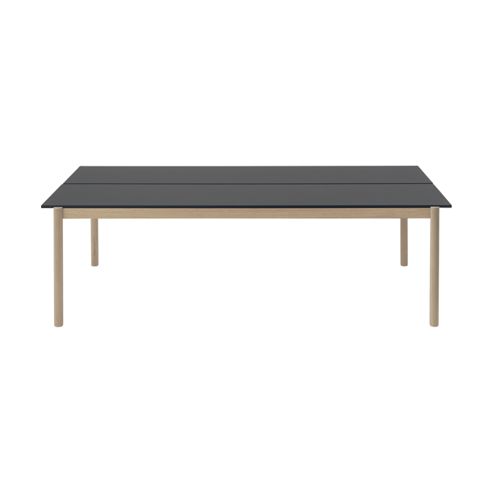 Linear System eettafel 110x240 cm - Black nanolaminate-black-oak - Muuto