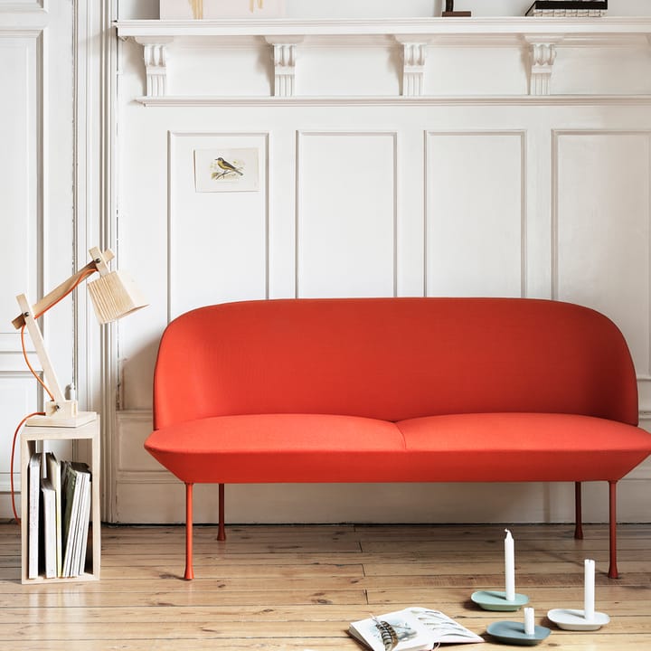 Oslo bank 2-zits, Steelcut 660-Dark red Muuto