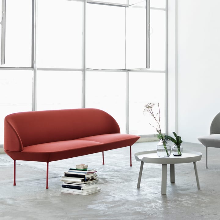 Oslo bank 2-zits, Steelcut 660-Dark red Muuto