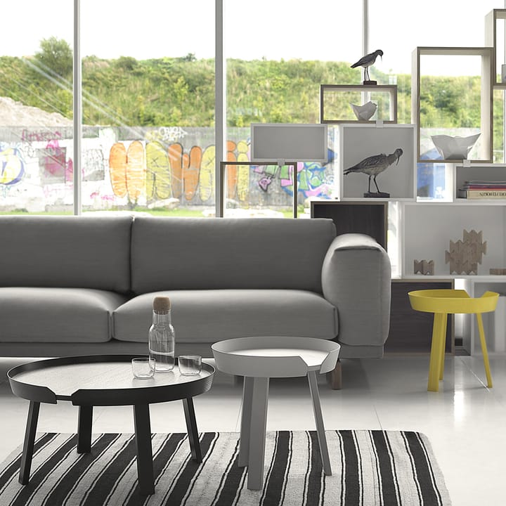 Rest bank, 3-zits-remix 163 grey-eikenhouten poten Muuto