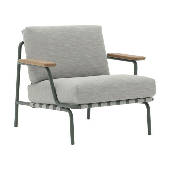 Settle Lounge Chair loungefauteuil - Ribbed Weave 2 Dark green - Muuto