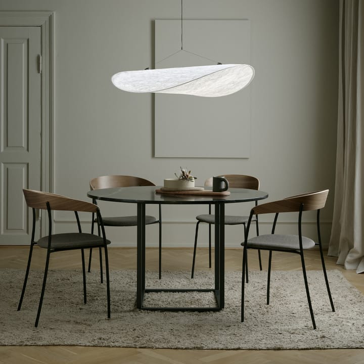 Florence ronde eettafel, Black ash-ø120 cm-zwart onderstel New Works