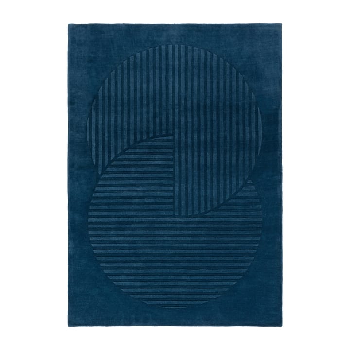 Levels wollen vloerkleed circles blauw - 170x240 cm - NJRD