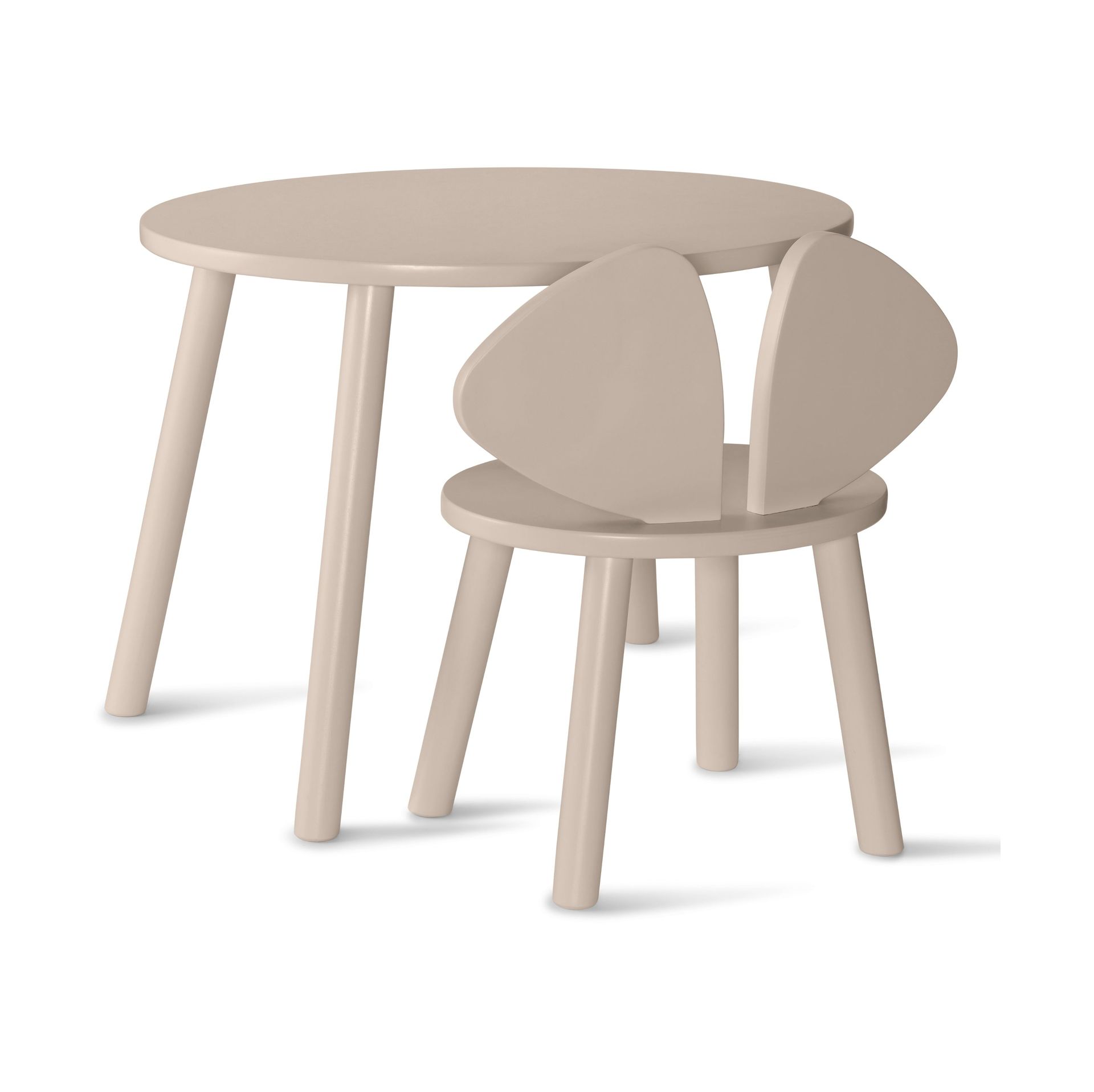 Mouse set kinderstoel + tafel, Beige Nofred